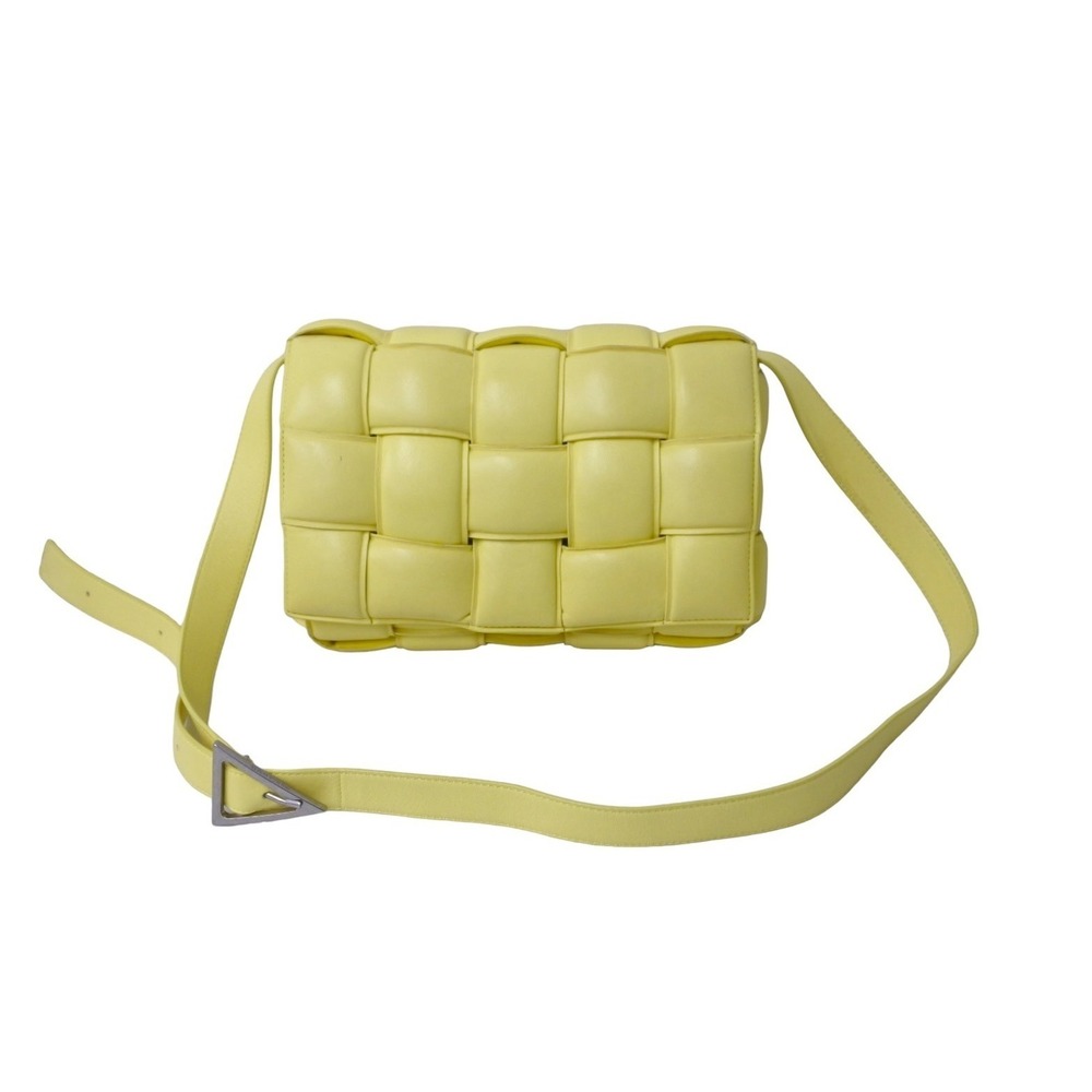 BOTTEGA VENETA Padded Cassette Intrecciato Shoulder Bag Yellow